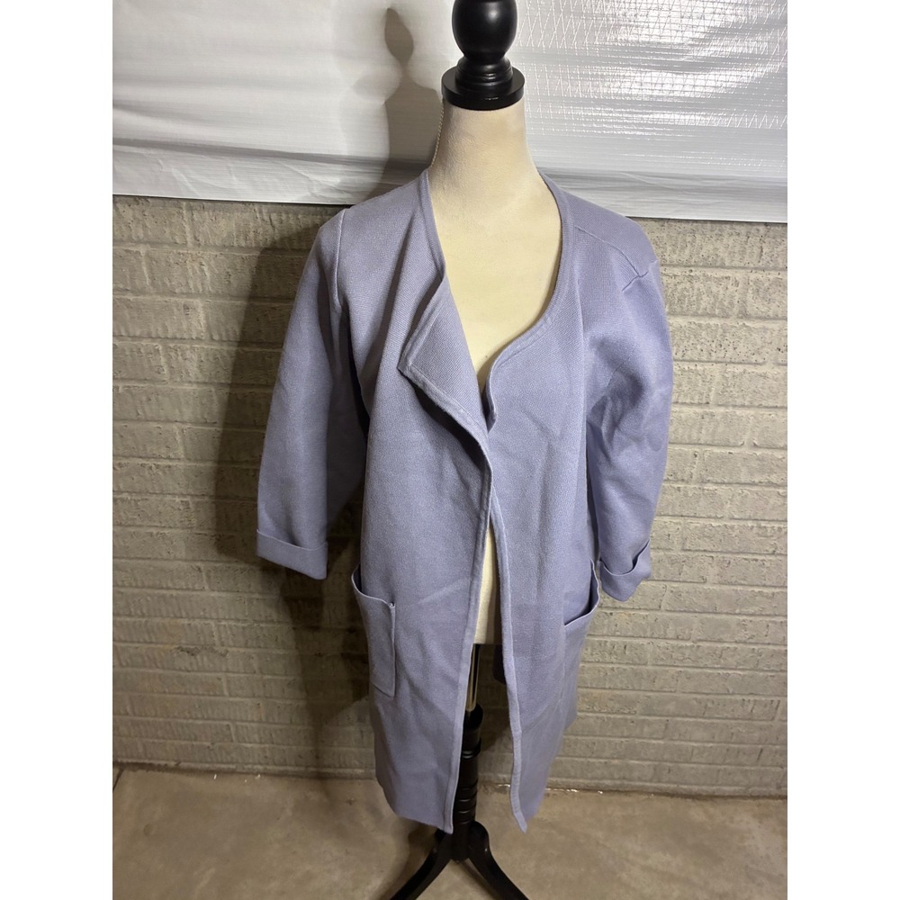 New Anrabess Longline Duster Cardigan Sweater‎ Jacket Purple Large. - Picture 2 of 6